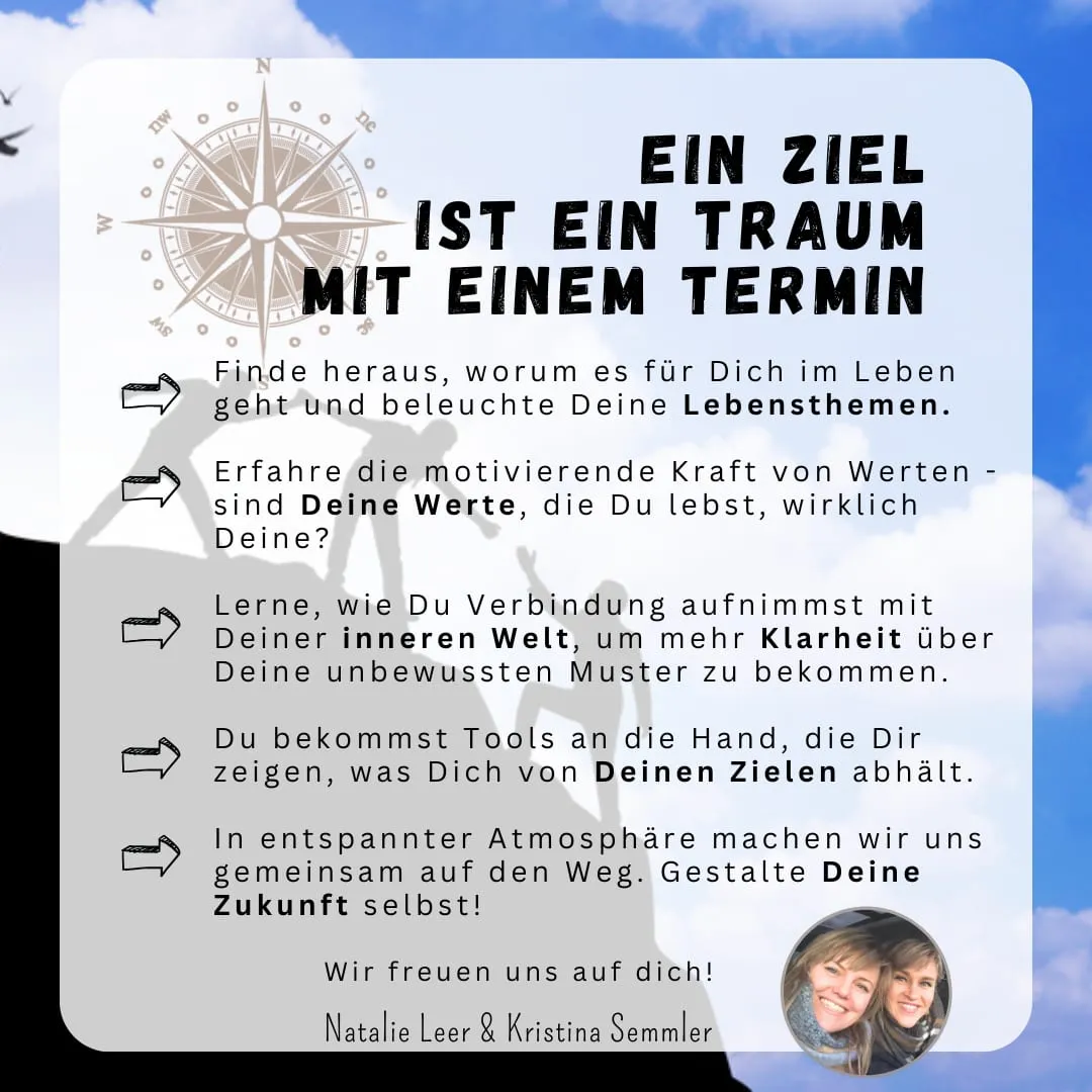 Inhalte des Workshops: Lebensthemen beleuchten, eigene Werte finden, innere Klarheit gewinnen